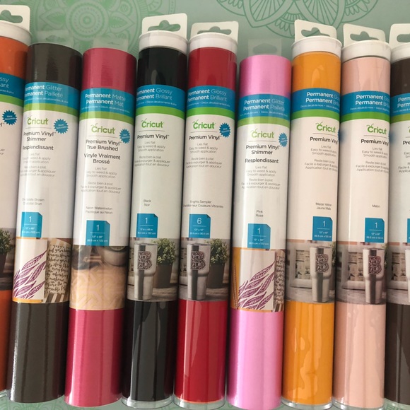 Cricut Office Cricut Permanent Vinyl Assortment 9 Rolls Poshmark